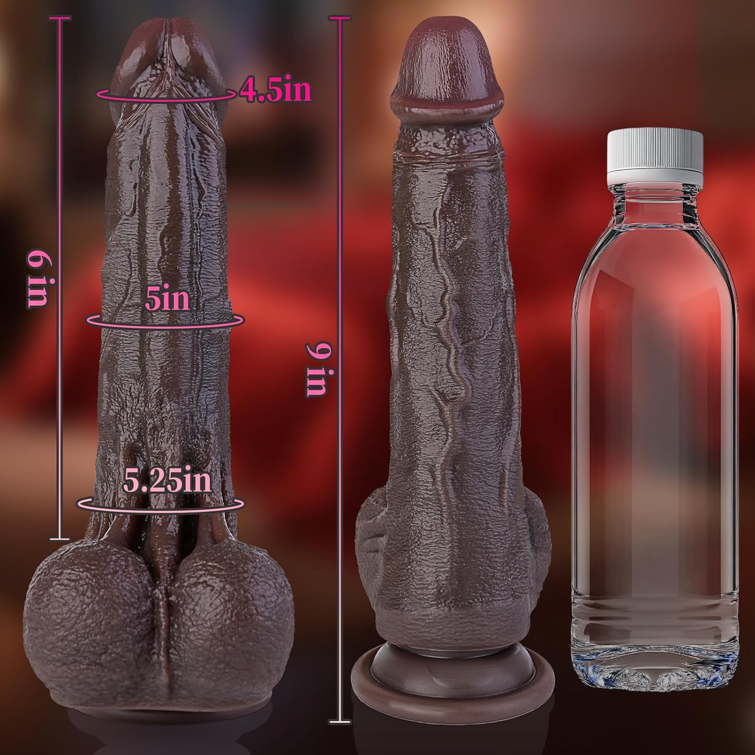 9 Black Thrusting Dildo Vibrator - Order Now