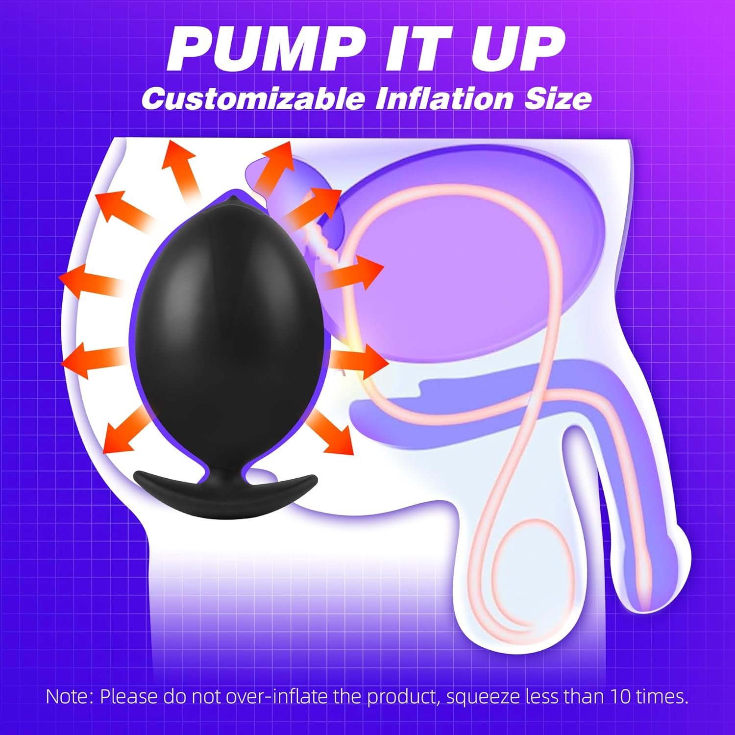 Magnetic Inflatable Butt Plug - Order Now DarazCentar.pk