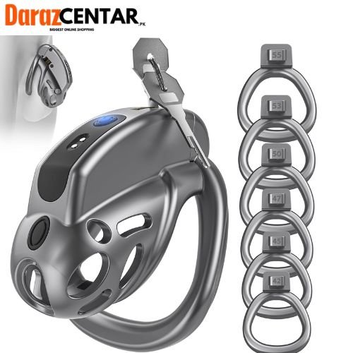 Vibrating Chastity Cage with 6 Rings Buy Now DarazCentar.Pk